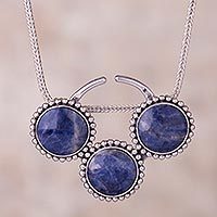 Sodalite pendant necklace,