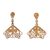 Gold plated sterling silver filigree dangle earrings, 'Golden Butterfly Wings' - Gold Plated Sterling Silver Filigree Earrings from Peru (image 2a) thumbail