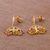 Gold plated sterling silver filigree dangle earrings, 'Golden Butterfly Wings' - Gold Plated Sterling Silver Filigree Earrings from Peru (image 2b) thumbail