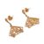 Gold plated sterling silver filigree dangle earrings, 'Golden Butterfly Wings' - Gold Plated Sterling Silver Filigree Earrings from Peru (image 2c) thumbail