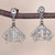 Sterling silver filigree dangle earrings, 'Dark Butterfly Wings' - Sterling Silver Filigree Dangle Earrings from Peru thumbail