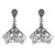 Sterling silver filigree dangle earrings, 'Dark Butterfly Wings' - Sterling Silver Filigree Dangle Earrings from Peru (image 2a) thumbail