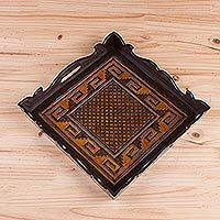 Leather tray,