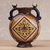Decorative ceramic Cuzco vessel, 'Ai Apaec' - Moche Deity Handcrafted Ceramic Vessel with Nazca Motifs thumbail