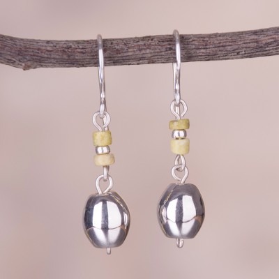 Serpentine dangle earrings, Gleaming Forms