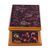 Reverse-painted glass decorative box, 'Floral Life' - Handcrafted Reverse-Painted Glass Decorative Box from Peru (image 2e) thumbail
