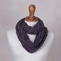 Alpaca blend infinity scarf,