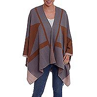 100% baby alpaca ruana,