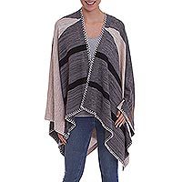100% baby alpaca ruana,