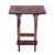 Wood and leather folding accent table, 'Royal Birds' - Handcrafted Wood and Leather Folding Table from Peru (image 2d) thumbail