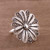 Sterling silver filigree cocktail ring, 'Sweet Dark Petals' - Handcrafted Sterling Silver Filigree Flower Ring from Peru thumbail