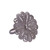 Sterling silver filigree cocktail ring, 'Sweet Dark Petals' - Handcrafted Sterling Silver Filigree Flower Ring from Peru (image 2c) thumbail