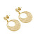 Gold plated sterling silver filigree dangle earrings, 'Golden Dreamy Crescents' - Gold Plated Silver Filigree Crescent Earrings from Peru (image 2c) thumbail
