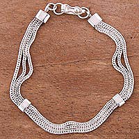 Sterling silver chain bracelet,