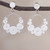 Sterling silver filigree dangle earrings, 'White Dreamy Crescents' - Crescent-Shaped Sterling Silver Filigree Earrings from Peru thumbail
