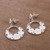 Sterling silver filigree dangle earrings, 'White Dreamy Crescents' - Crescent-Shaped Sterling Silver Filigree Earrings from Peru (image 2b) thumbail
