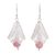 Rhodonite filigree dangle earrings, 'Pink Bells' - Rhodonite and Silver Filigree Dangle Earrings from Peru (image 2a) thumbail