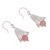Rhodonite filigree dangle earrings, 'Pink Bells' - Rhodonite and Silver Filigree Dangle Earrings from Peru (image 2c) thumbail