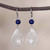 Sodalite filigree dangle earrings, 'Windy Elegance' - Sodalite and Silver Filigree Dangle Earrings from Peru thumbail