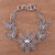 Sterling silver filigree link bracelet, 'Fabled Flower' - Floral Sterling Silver Filigree Link Bracelet from Peru thumbail