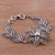Sterling silver filigree link bracelet, 'Fabled Flower' - Floral Sterling Silver Filigree Link Bracelet from Peru (image 2b) thumbail