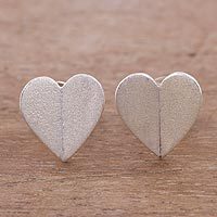 Silver stud earrings,
