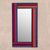 Fabric accent wall mirror, 'Reflection of the Andes' - Multicolored Fabric Accent Wood Wall Mirror from Peru thumbail