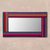 Fabric accent wall mirror, 'Reflection of the Andes' - Multicolored Fabric Accent Wood Wall Mirror from Peru (image 2b) thumbail