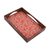 Reverse painted glass tray, 'Orange Bouquet' - Floral Reverse Painted Glass Tray from Peru (image 2a) thumbail