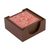 Reverse-painted glass coasters, 'Orange Bouquet' (set of 6) - Floral Reverse-Painted Glass Coasters (Set of 6) from Peru (image 2a) thumbail
