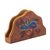 Reverse painted glass napkin holder, 'Majestic Orchid' - Reverse Painted Glass Napkin Holder in Brown from Peru (image 2c) thumbail