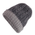Reversible 100% alpaca hat, 'Warm and Toasty' - Light and Dark Grey Reversible 100% Alpaca Hat from Peru (image 2e) thumbail