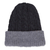 Reversible 100% alpaca hat, 'Warm and Toasty' - Light and Dark Grey Reversible 100% Alpaca Hat from Peru (image 2g) thumbail