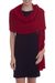 100% baby alpaca shawl, 'Lady in Red' - Peruvian 100% Baby Alpaca Knit Shawl in Crimson Red (image 2b) thumbail