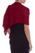 100% baby alpaca shawl, 'Lady in Red' - Peruvian 100% Baby Alpaca Knit Shawl in Crimson Red (image 2c) thumbail