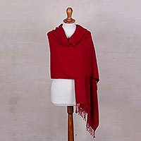 Baby alpaca blend shawl,