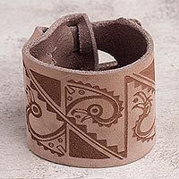 Leather wristband bracelet,