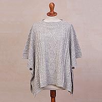 Alpaca blend poncho,