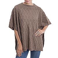 Alpaca blend poncho,
