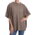 Alpaca blend poncho, 'Andean Romance in Taupe' - Peruvian Taupe Alpaca Blend Poncho with Rhombus Design thumbail