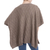 Alpaca blend poncho, 'Andean Romance in Taupe' - Peruvian Taupe Alpaca Blend Poncho with Rhombus Design (image 2c) thumbail