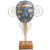 Copper and bronze mask, 'Greetings' - Oxidized Copper Decorative Face Mask with Flowers Statuette (image 2d) thumbail