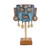 Copper and bronze mask, 'Reverent' - Oxidized Copper Decorative Funeral Mask Statuette (image 2a) thumbail