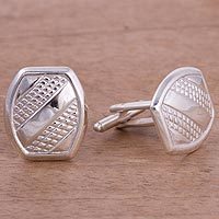 Sterling silver cufflinks,