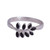 Onyx cocktail ring, 'Elegant Frond' - Leafy Onyx and Silver Cocktail Ring from Peru (image 2a) thumbail