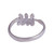 Onyx cocktail ring, 'Elegant Frond' - Leafy Onyx and Silver Cocktail Ring from Peru (image 2d) thumbail