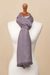 Baby alpaca and silk blend scarf, 'Options in Pink' - Baby Alpaca and Silk Blend Pink and Grey Reversible Scarf (image 2c) thumbail