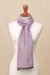 Baby alpaca and silk blend scarf, 'Options in Pink' - Baby Alpaca and Silk Blend Pink and Grey Reversible Scarf (image 2d) thumbail