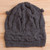 100% alpaca hat, 'Slate Braids' - Hand-Crocheted 100% Alpaca Hat in Slate from Peru (image 2) thumbail