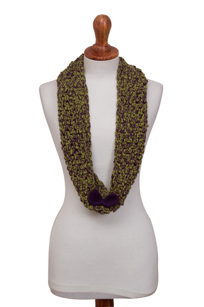 Alpaca blend infinity scarf, Autumn Forest